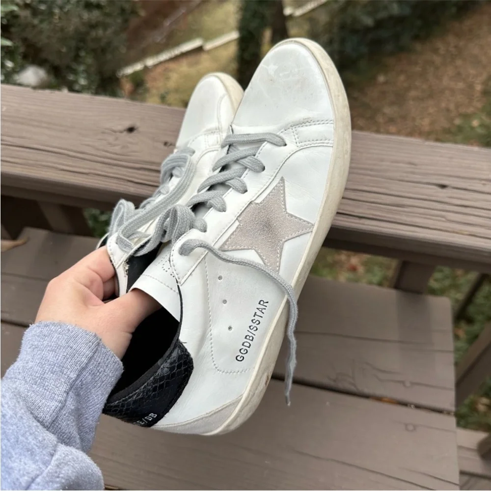 GG Star Sneakers Distressed Black and White 41-42